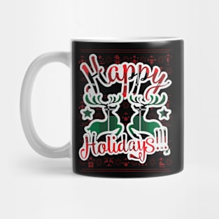 Happy Holidays Deer Mug